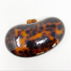 Cult Gaia Bean Bag Tortoise Tallulah Clutch Bag